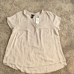 Grey short sleeve blouse